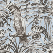 Papier peint Jungle perroquets blanc bleu gris 372103- Greenery - AS CREATION