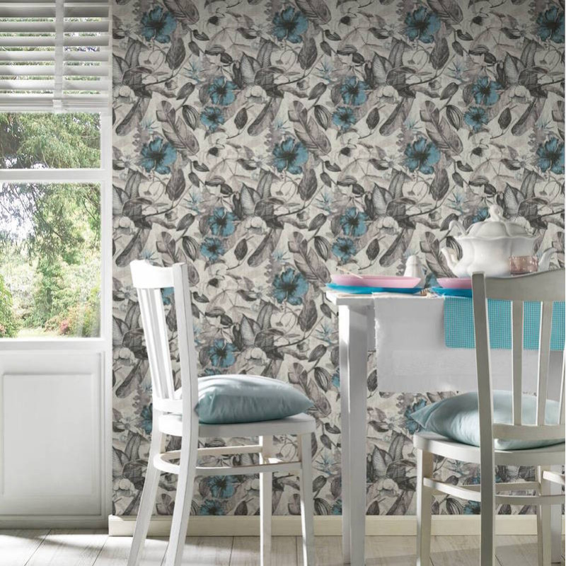 Papier peint Fleurs gris - GREENERY - AS Creation - 372162 
