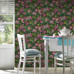 Papier peint Jungle Amazonia rose et vert - GREENERY - AS Creation - 372801