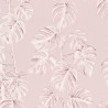 Papier peint Jungle feuille de bananier rose blanc 372811 - Greenery - AS CREATION