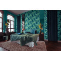 Papier peint intissé Barbara Home Collection feuillage bleu vert - Rasch