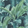 Papier peint intissé Barbara Home Collection feuillage bleu vert - Rasch