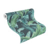 Papier peint intissé Barbara Home Collection feuillage bleu vert - Rasch