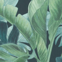 Papier peint intissé Barbara Home Collection feuillage bleu vert - Rasch