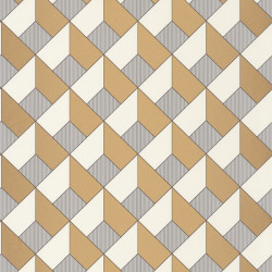 Papier peint Square blanc et or - MOONLIGHT - Caselio - MLG100129121