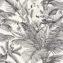 Papier peint Tropical Worlds Noir et Blanc -MOONLIGHT- Caselio MLG101039000