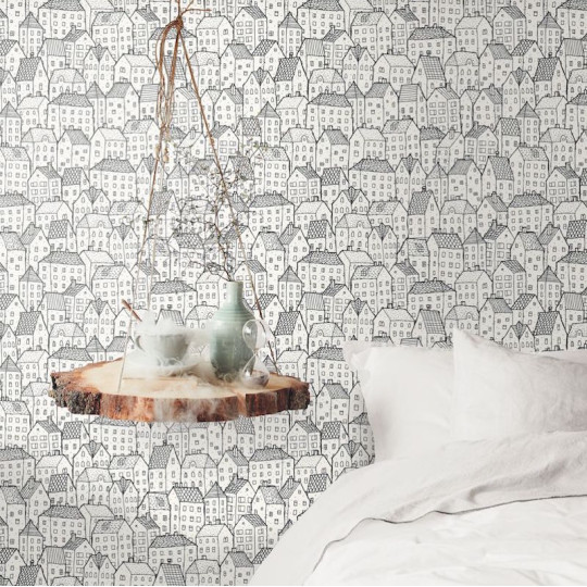 Papier peint Wonderland Noir Blanc -MOONLIGHT- Caselio MLG101119000
