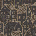 Papier peint Wonderland Noir Or -MOONLIGHT- Caselio MLG101122093
