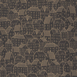 Papier peint Wonderland noir et or - MOONLIGHT - Caselio - MLG101122093