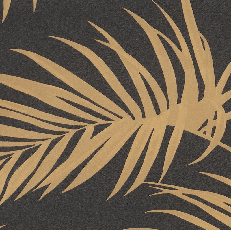 Papier peint Palm Jungle Jaune Noir -MOONLIGHT- Caselio MLG101252090