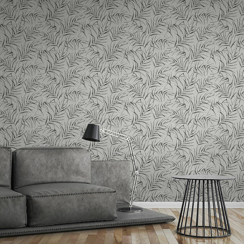 Papier peint Feuillages beige et gris - GREENERY - AS Creation - 373352