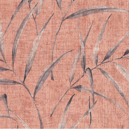 Papier peint feuillages rose orange 373354- Greenery - AS CREATION