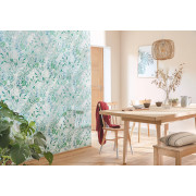 Papier peint Joy vert bleu or fond vert d'eau -GREEN LIFE- Caselio GNL101697672