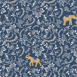 Papier peint Wisdom bleu indigo doré - MYSTERY - Caselio MYY101596911