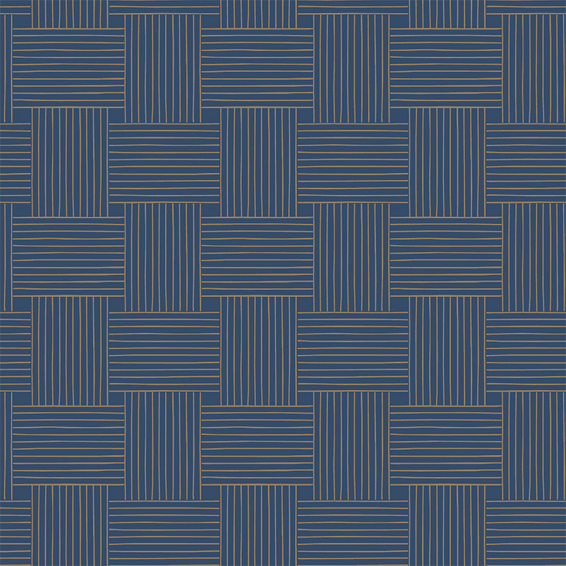 Papier peint Longevity bleu indigo doré -MYSTERY- Caselio MYY101646328