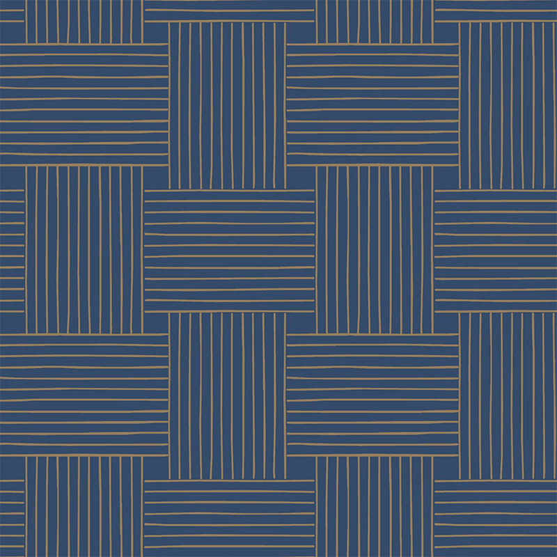 Papier peint Longevity bleu indigo doré -MYSTERY- Caselio MYY101646328