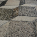 Tapis imitation peau de bêté - Cubes 3D blanc et marron - Bonanza 524