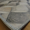 Tapis imitation peau de bêté - Cubes 3D blanc et marron - Bonanza 524