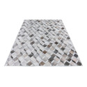 Tapis imitation peau de bêté - Cubes 3D blanc et marron - Bonanza 524