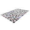 Tapis imitation peau de bêté - Cubes 3D blanc et marron - Bonanza 524