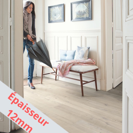  Sol Stratifié "Chêne tendre clair monolames IMU1854" - Impressive Ultra QUICK STEP (très résistant)