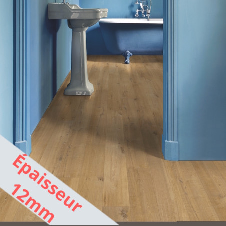 Sol Stratifié "Chêne tendre naturel monolames IMU1855" - Impressive Ultra QUICK STEP (très résistant)