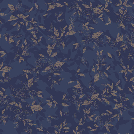 Papier peint Gadagne bleu nuit - JARDINS SUSPENDUS - Casadeco - JDSP85206501