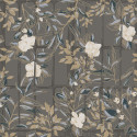 Papier peint Camelia marron -JARDINS SUSPENDUS- Casadeco JDSP85239262