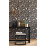 Papier peint Camelia marron -JARDINS SUSPENDUS- Casadeco JDSP85239262