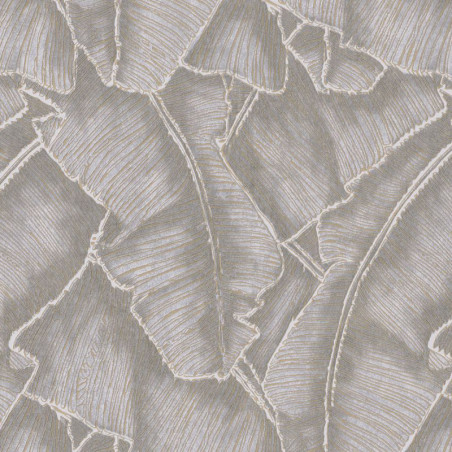 Papier peint Selva taupe -CUBA-  Casadeco CBBA84321341