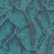 Papier peint Selva turquoise -CUBA- Casadeco CBBA84326438