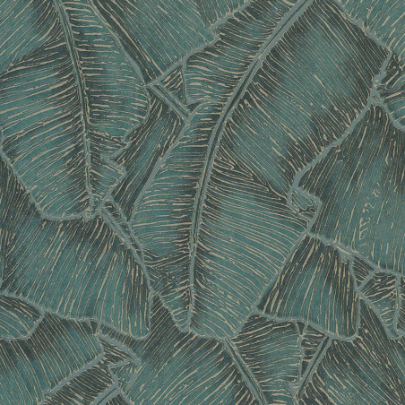 Papier peint Selva vert émeraude -CUBA- Casadeco CBBA84327507