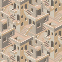Papier peint Illusion Taupe Rose -UTOPIA- Casadeco UTOP85111327