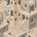 Papier peint Illusion Taupe Rose -UTOPIA- Casadeco UTOP85111327