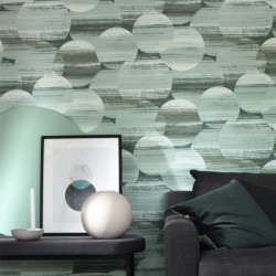 Papier peint Mirage vert Bleu - UTOPIA - Casadeco UTOP85126328