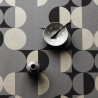 Papier peint Georetro Noir Gris Argenté -CLUB BOTANIQUE- Rasch 538052