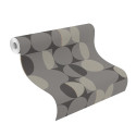 Papier peint Georetro Noir Gris Argenté -CLUB BOTANIQUE- Rasch 538052