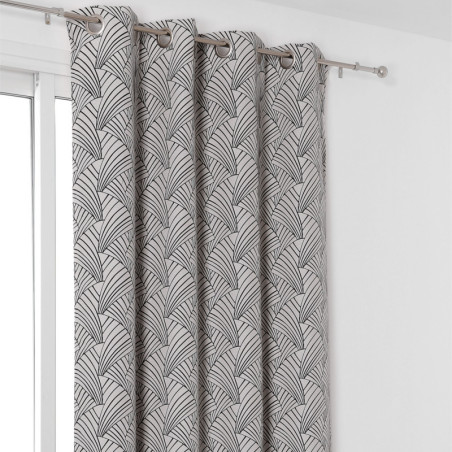 Rideau à œillets Ardeco noir - Linder - 0986-19