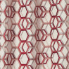 Rideau à œillets - motif géométrique rouge et argent  - ALANIS - Linder