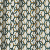 Rideau à œillets - motif géométrique vert et doré - ALANIS - Linder