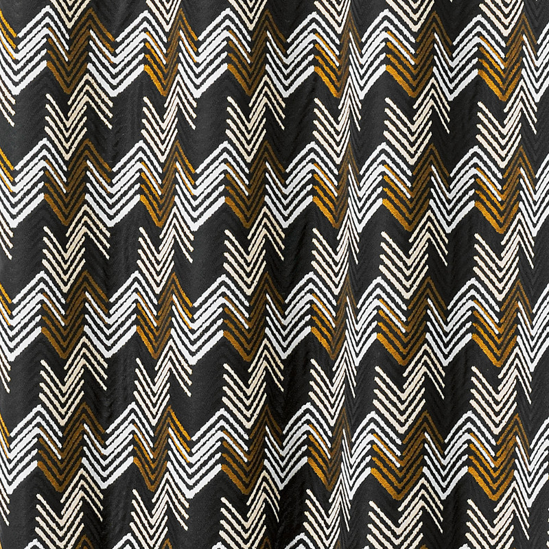 Rideau à œillets - motif chevrons noir et doré - APACHE - Linder
