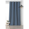 Rideau prêt-à-poser motif GALICE bleu - Linder