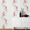 Papier peint Spiral Floral gris et rouge - ERISMANN - 13287-20