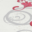 Papier peint Spiral Floral gris et rouge - ERISMANN - 13287-20