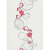 Papier peint Spiral Floral gris et rouge - ERISMANN - 13287-20