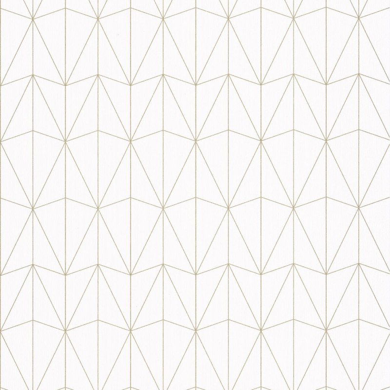Papier peint Chrysler blanc et doré - SCARLETT - Caselio - SRL100441066