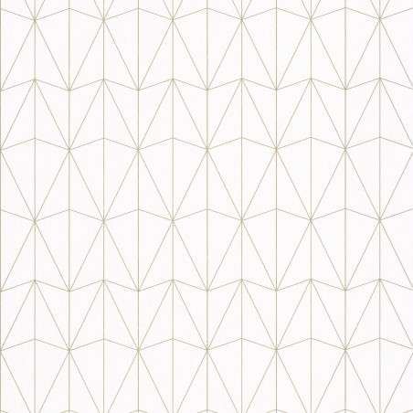Papier peint Chrysler blanc et doré - SCARLETT - Caselio - SRL100441066