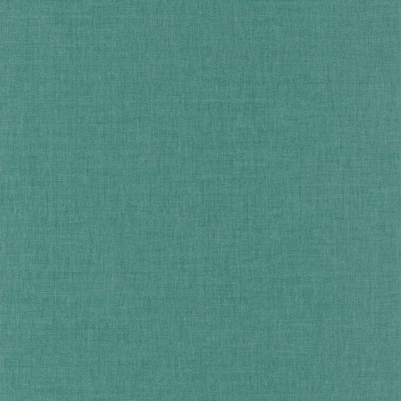 Papier peint uni vert menthe foncé - LINEN - Caselio