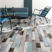 Sol PVC - Fisherman Ocean parquet bleu - Primetex GERFLOR - rouleau 4M