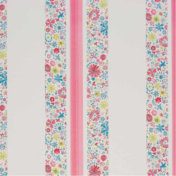 Papier Peint Liberty turquoise et rose - ABRACADABRA - Camengo - 9870290